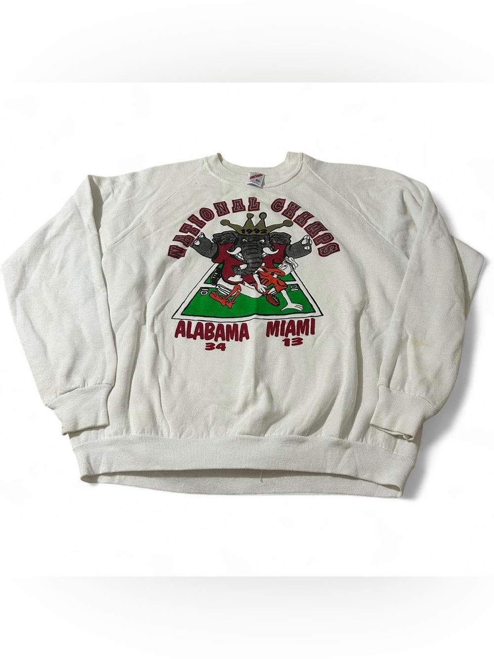 Vintage 90s Alabama Vs Miami National Champs Sweatshirt Size XL